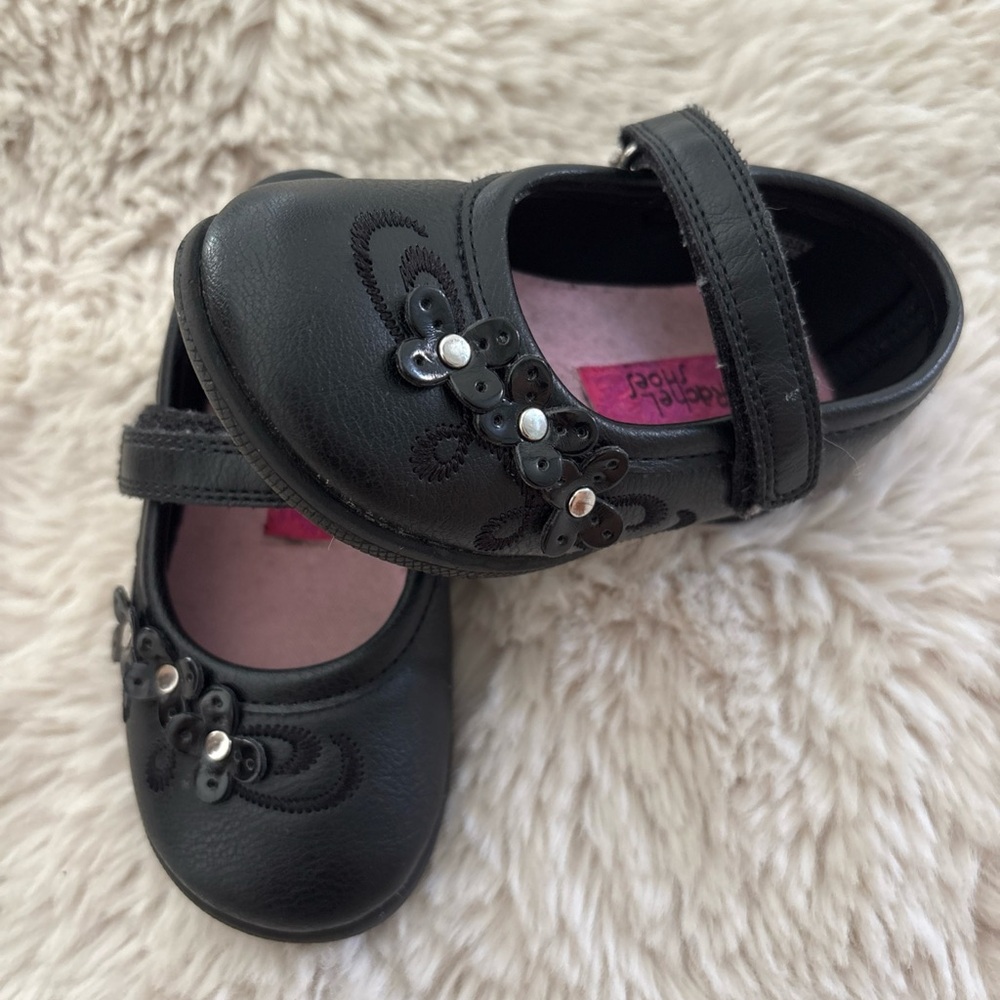 Toddler Girls Size 6 Elegant Black Dress Shoes